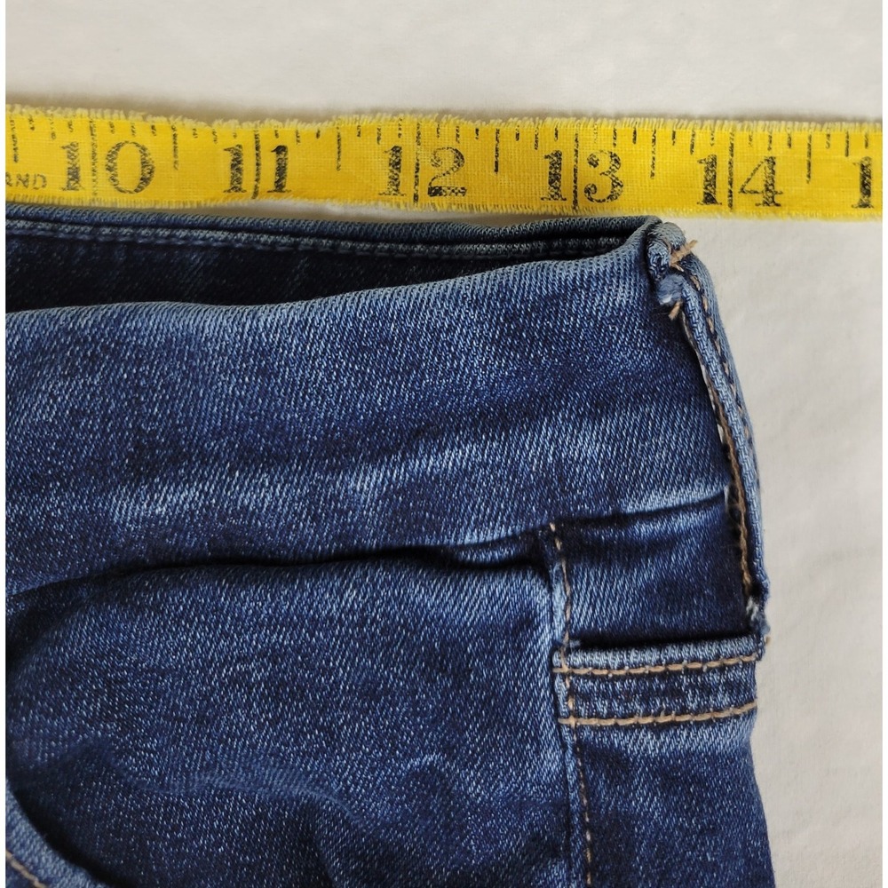 American Eagle Super High-Rise Flare Jeans Luxe Stretch Dark Wash 4 Short 3945 - Picture 2 of 11